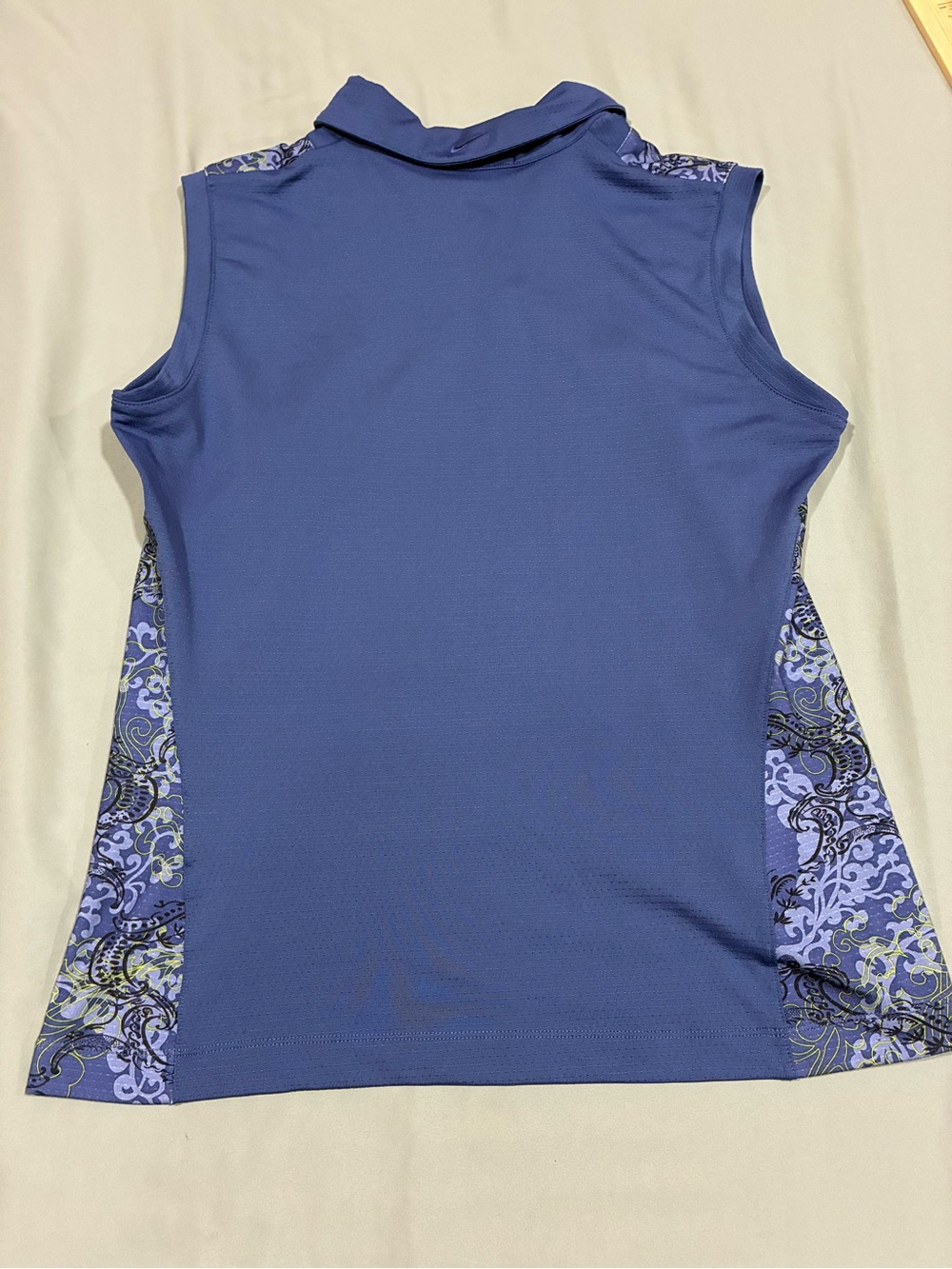 Nike Golf Womens Tank Top Sphere Dry Purple Floral Graphic Size Medium - Picture 2 of 4